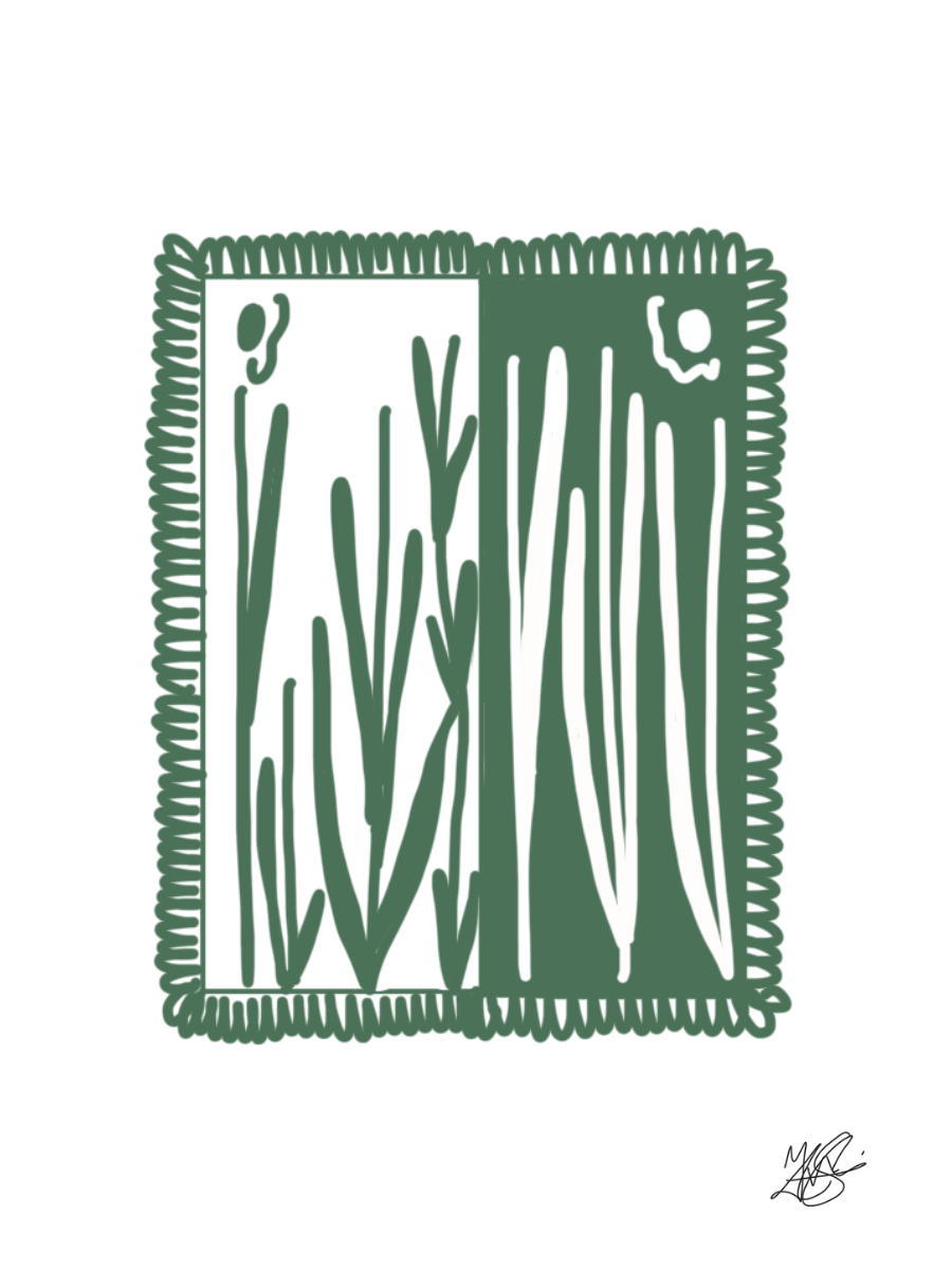 Mini Art Print: Green Half