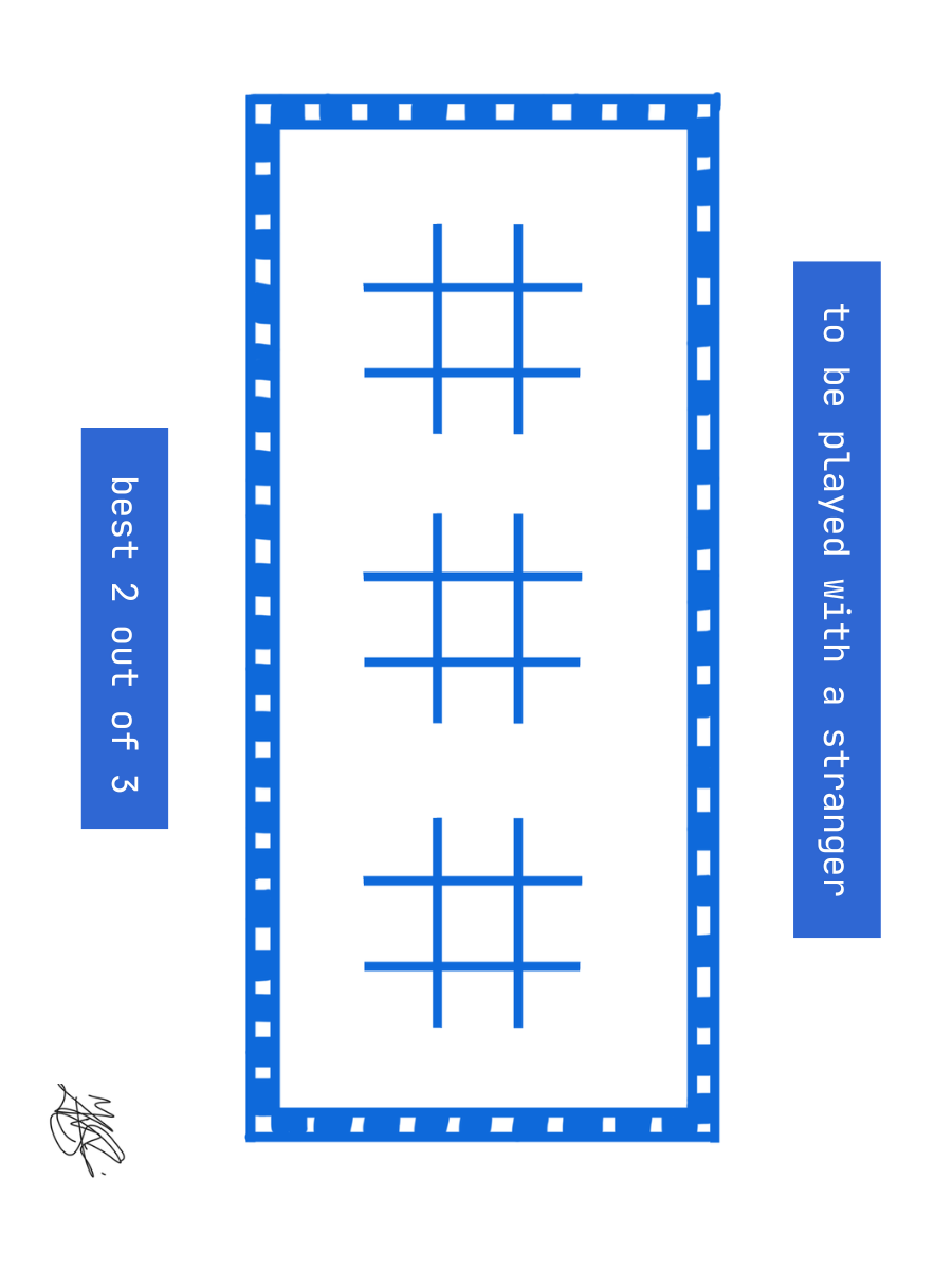 Mini Art Print: Tic Tac Toe